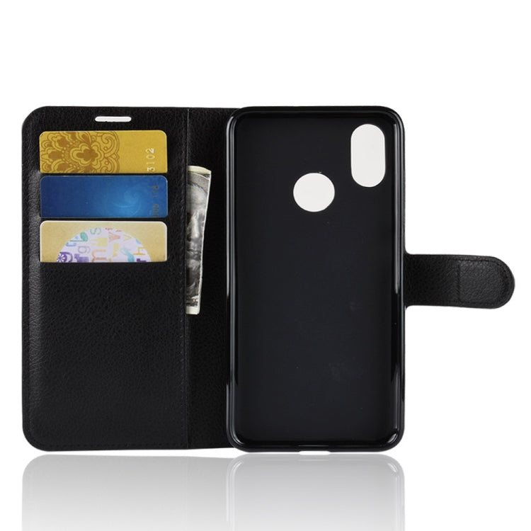 Litchi Texture Horizontal Flip Leather Case for Xiaomi Mi 8, with Wallet & Holder & Card Slots