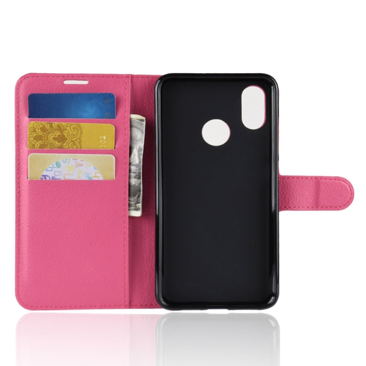 Litchi Texture Horizontal Flip Leather Case for Xiaomi Mi 8, with Wallet & Holder & Card Slots