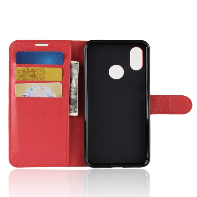 Litchi Texture Horizontal Flip Leather Case for Xiaomi Mi 8, with Wallet & Holder & Card Slots