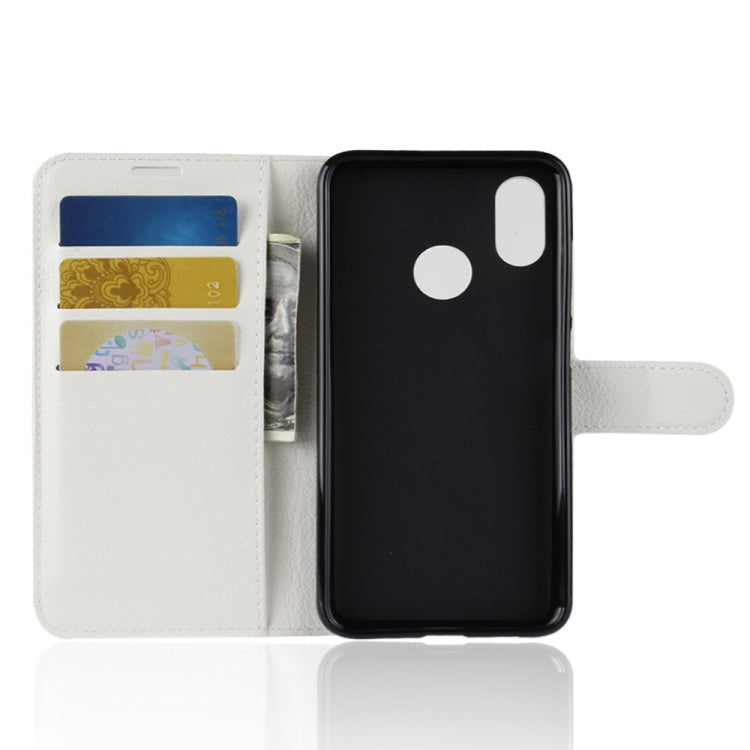 Litchi Texture Horizontal Flip Leather Case for Xiaomi Mi 8, with Wallet & Holder & Card Slots