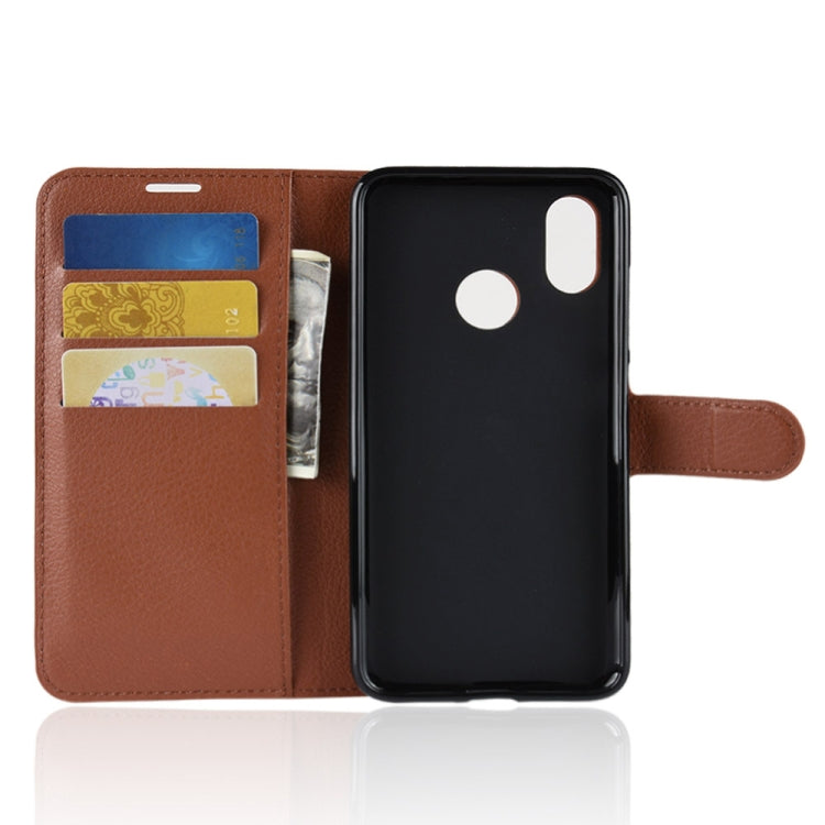 Litchi Texture Horizontal Flip Leather Case for Xiaomi Mi 8, with Wallet & Holder & Card Slots