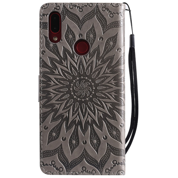 Sun Embossing Pattern Horizontal Flip Leather Case for Xiaomi Redmi Note 7, with Card Slot & Holder & Wallet & Lanyard