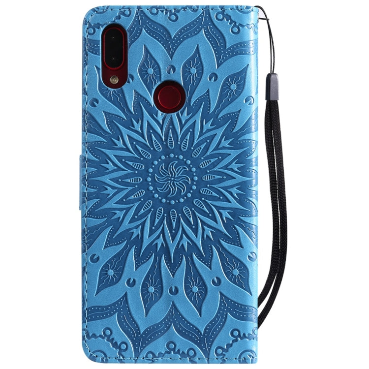 Sun Embossing Pattern Horizontal Flip Leather Case for Xiaomi Redmi Note 7, with Card Slot & Holder & Wallet & Lanyard
