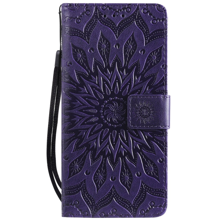 Sun Embossing Pattern Horizontal Flip Leather Case for Xiaomi Redmi Note 7, with Card Slot & Holder & Wallet & Lanyard