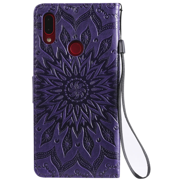 Sun Embossing Pattern Horizontal Flip Leather Case for Xiaomi Redmi Note 7, with Card Slot & Holder & Wallet & Lanyard