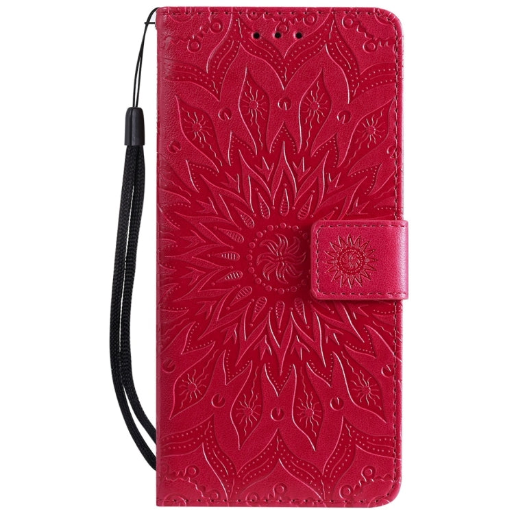 Sun Embossing Pattern Horizontal Flip Leather Case for Xiaomi Redmi Note 7, with Card Slot & Holder & Wallet & Lanyard