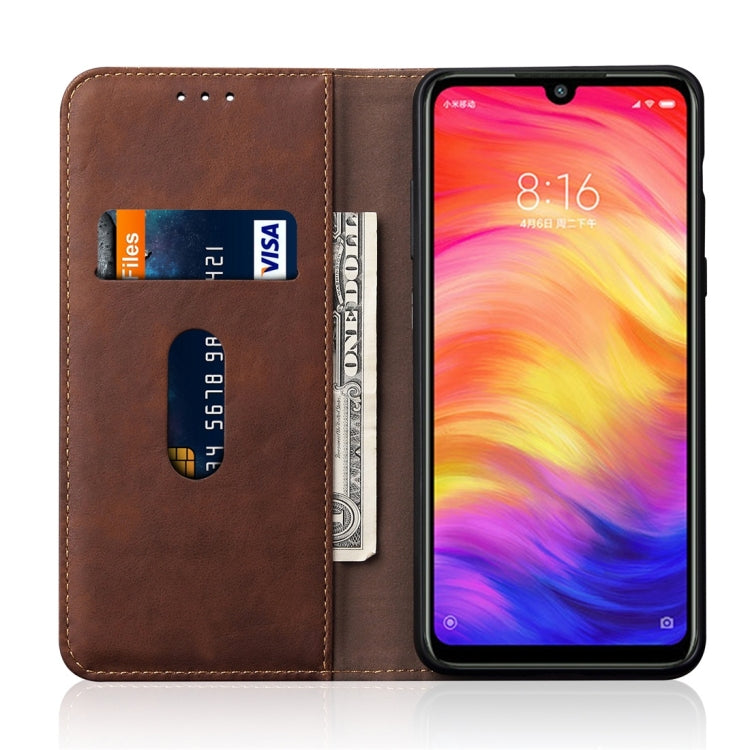 Casual Style Retro Crazy Horse Texture Horizontal Flip Leather Case for Xiaomi Redmi 7 / Y3 / S3, with Card Slots & Holder & Wallet