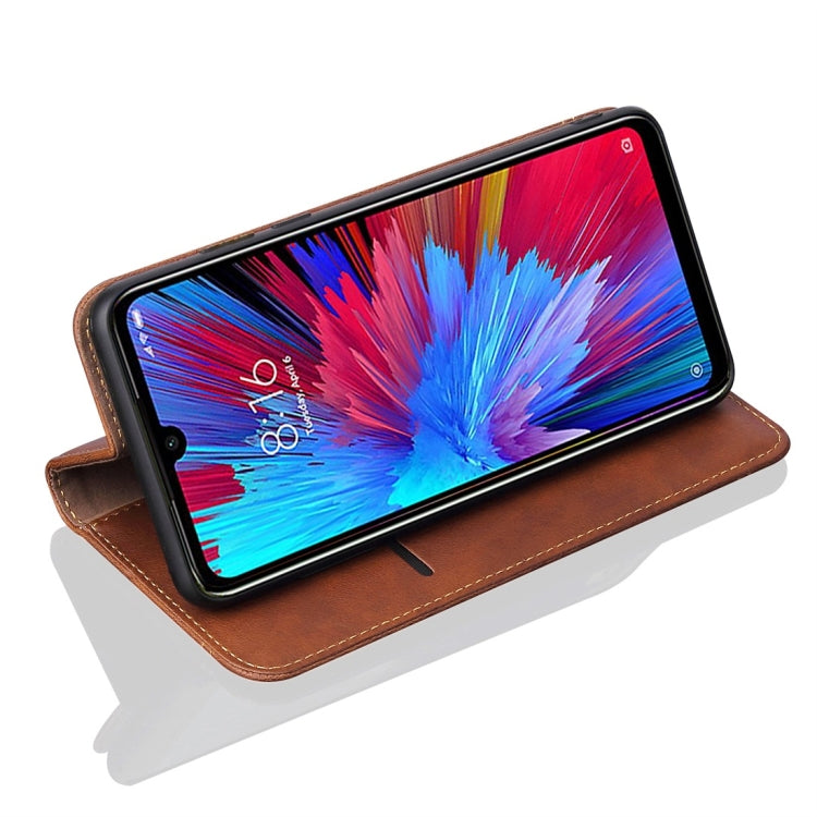 Casual Style Retro Crazy Horse Texture Horizontal Flip Leather Case for Xiaomi Redmi Note 7 / Note 7 Pro, with Card Slots & Holder & Wallet