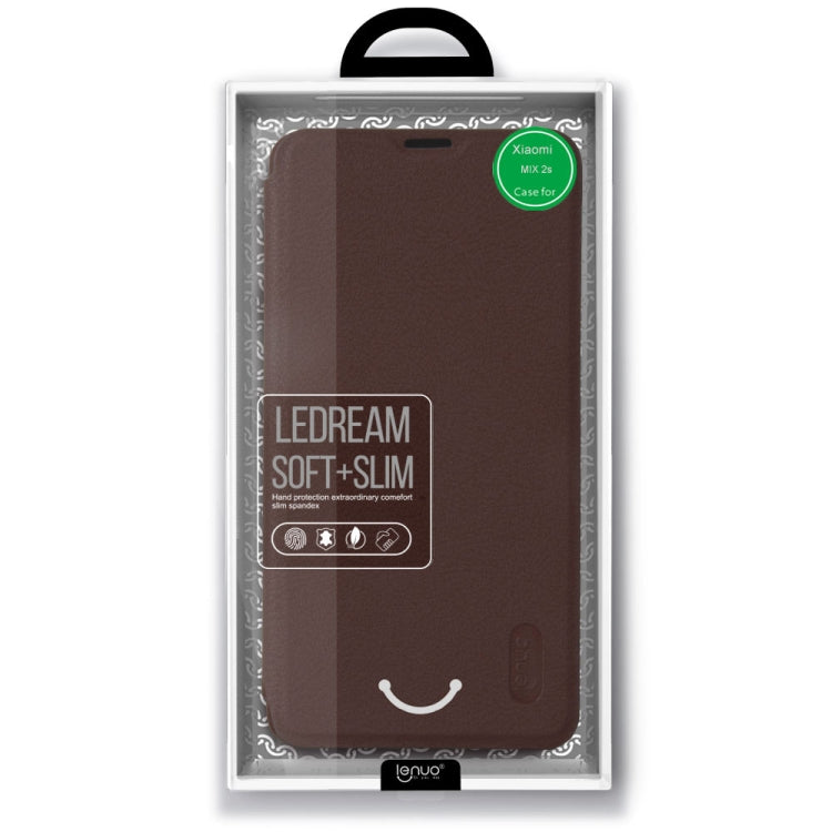 Lenuo Ledream Series Litchi Texture Horizontal Flip PU Leather Case for Xiaomi Mi Mix 2S, with Card Slot