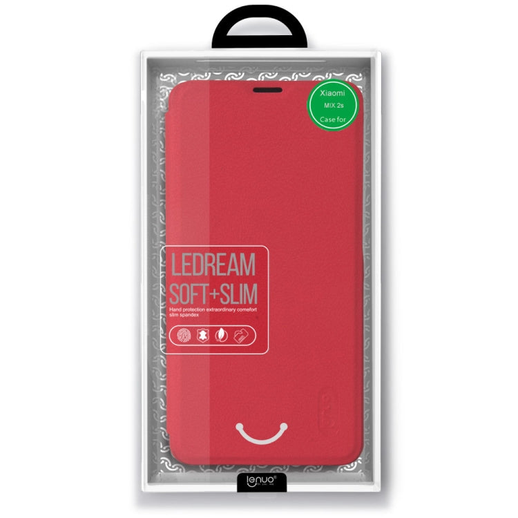 Lenuo Ledream Series Litchi Texture Horizontal Flip PU Leather Case for Xiaomi Mi Mix 2S, with Card Slot
