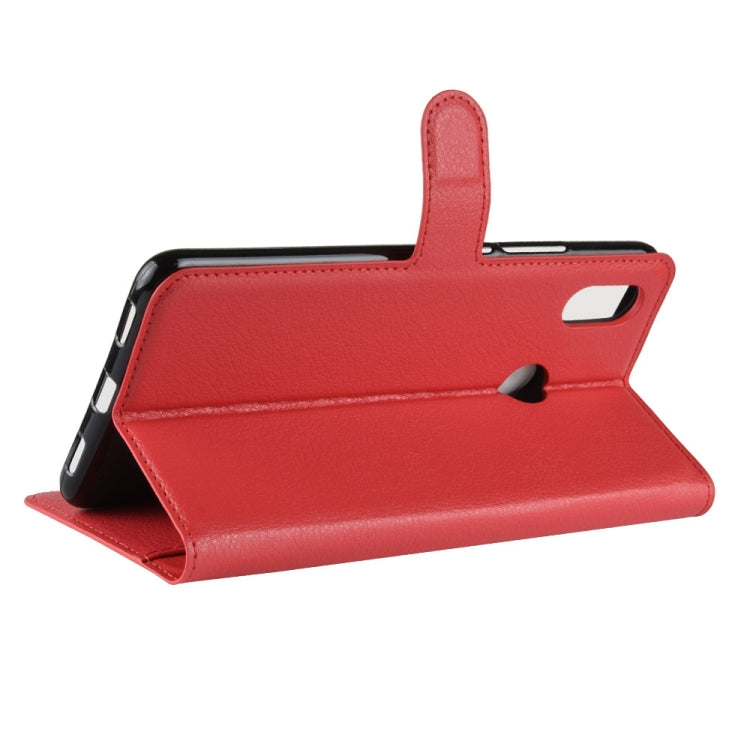 Litchi Texture Horizontal Flip Leather Case for Xiaomi Mi Max 3, with Wallet & Holder & Card Slots