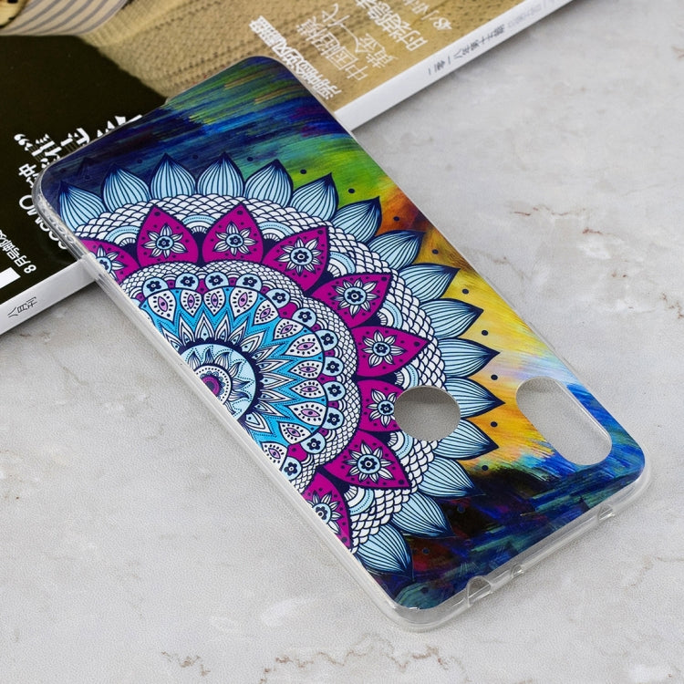 Luminous Colorful Sun Flower Pattern Shockproof TPU Protective Case for Xiaomi Redmi Note 6