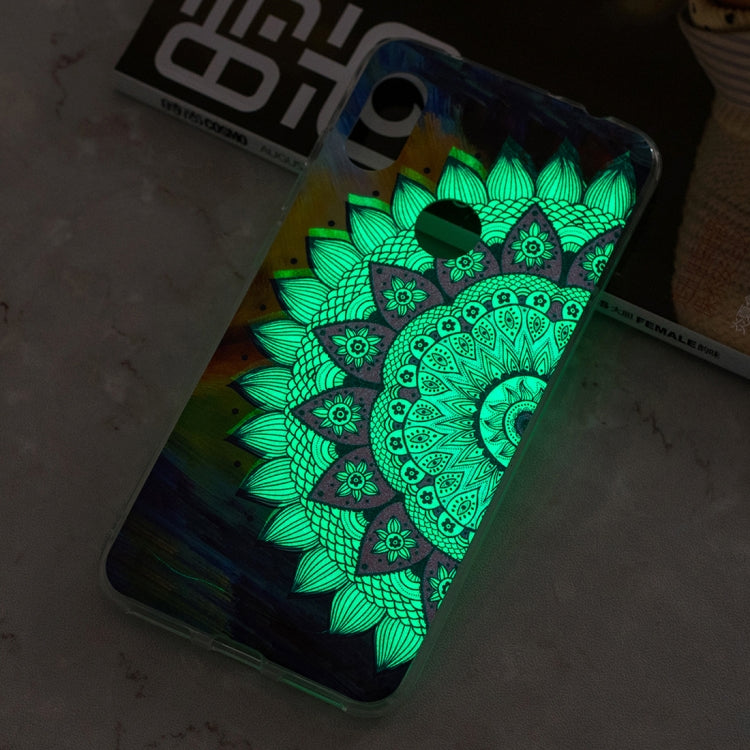 Luminous Colorful Sun Flower Pattern Shockproof TPU Protective Case for Xiaomi Redmi Note 6