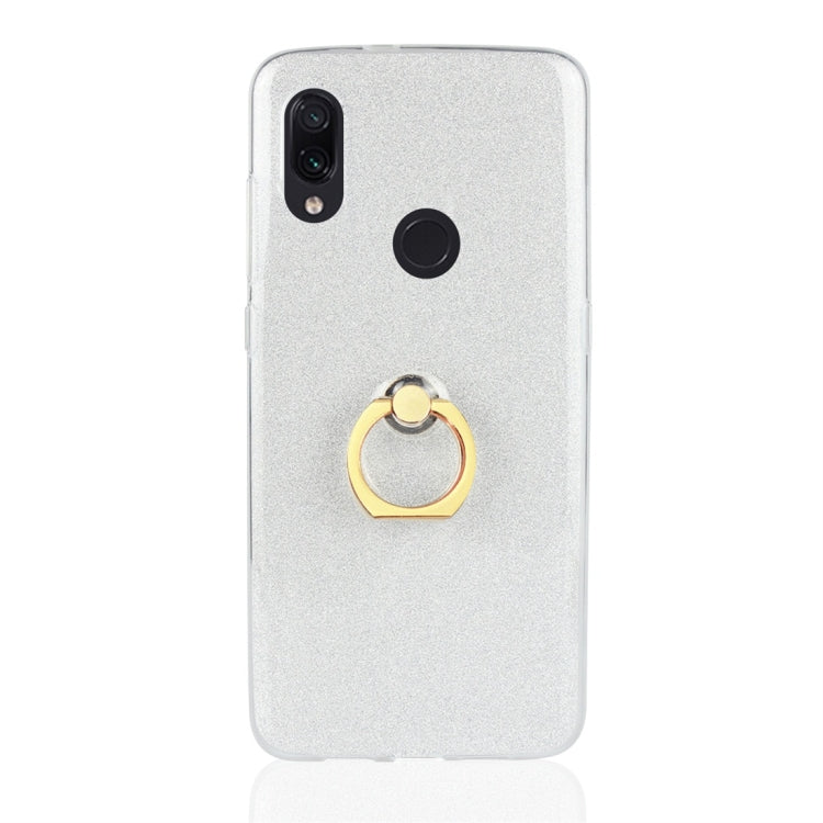 Glittery Powder Shockproof TPU Protective Case for Xiaomi Redmi Note 7, with 360 Degree Rotation Ring Holder