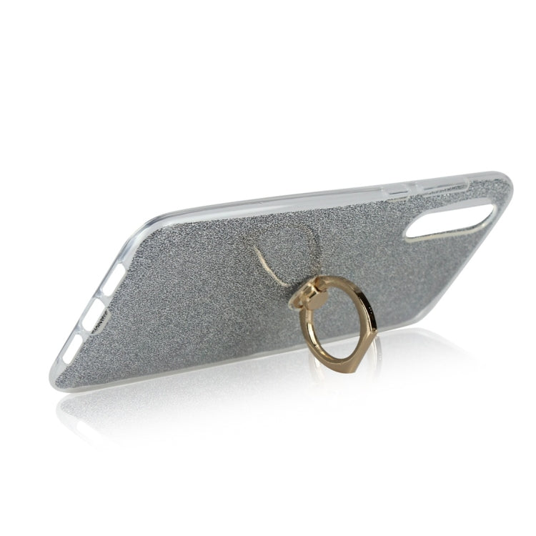Glittery Powder Shockproof TPU Protective Case for Xiaomi Mi 9, with 360 Degree Rotation Ring Holder
