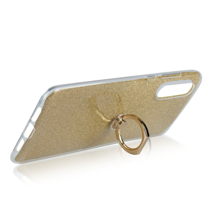 Glittery Powder Shockproof TPU Protective Case for Xiaomi Mi 9, with 360 Degree Rotation Ring Holder