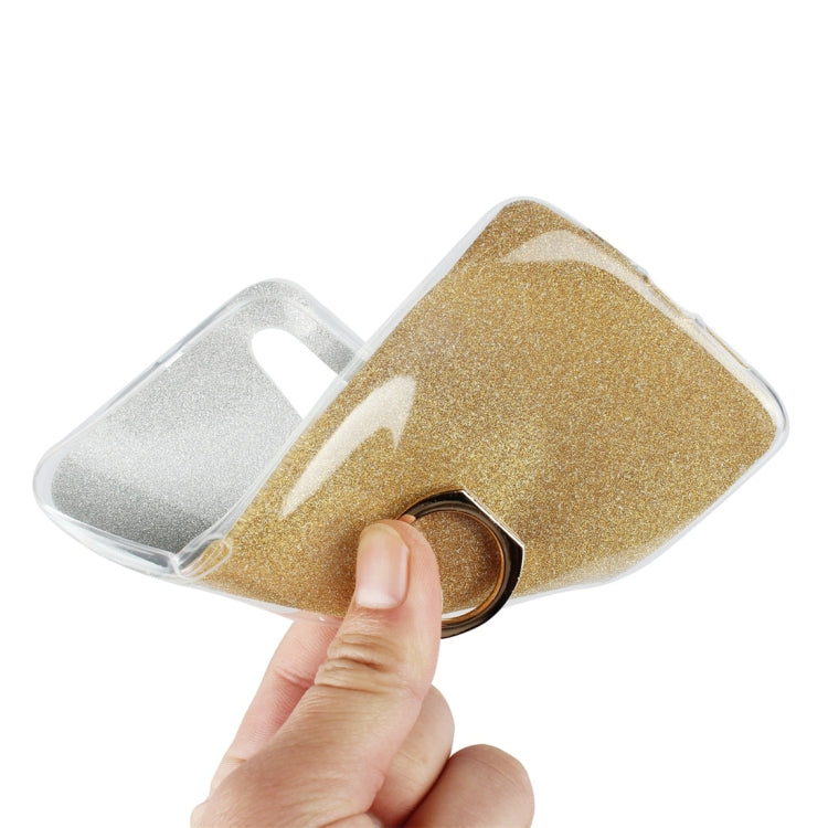 Glittery Powder Shockproof TPU Protective Case for Xiaomi Mi 9, with 360 Degree Rotation Ring Holder