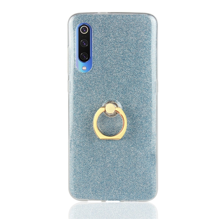 Glittery Powder Shockproof TPU Protective Case for Xiaomi Mi 9, with 360 Degree Rotation Ring Holder