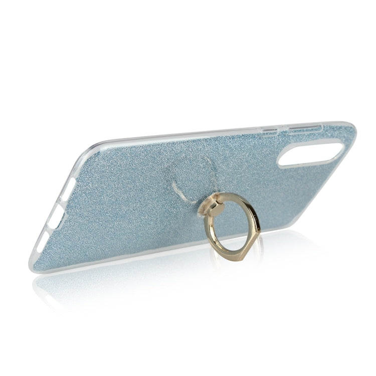 Glittery Powder Shockproof TPU Protective Case for Xiaomi Mi 9, with 360 Degree Rotation Ring Holder