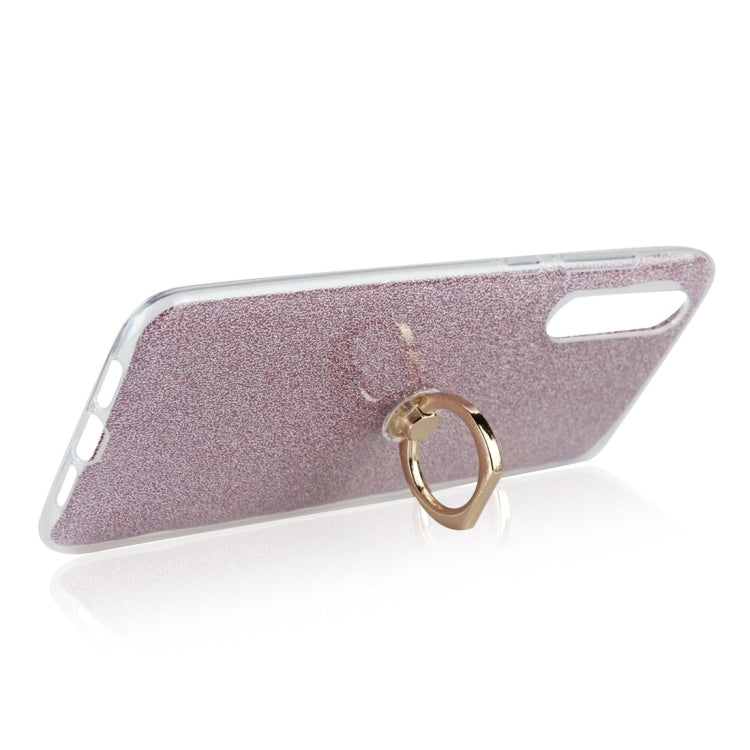 Glittery Powder Shockproof TPU Protective Case for Xiaomi Mi 9, with 360 Degree Rotation Ring Holder