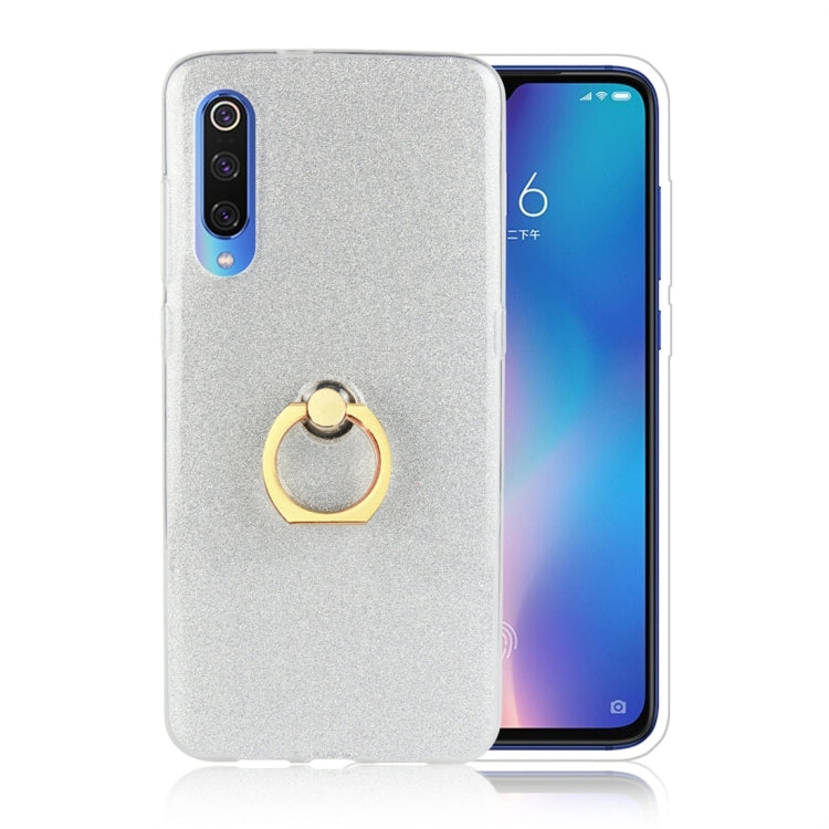 Glittery Powder Shockproof TPU Protective Case for Xiaomi Mi 9, with 360 Degree Rotation Ring Holder