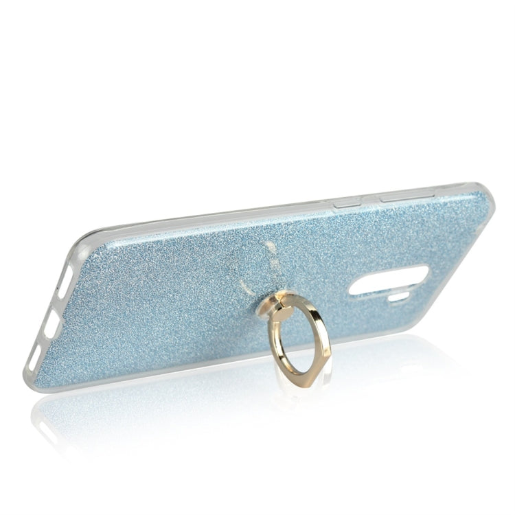 Glittery Powder Shockproof TPU Protective Case for Xiaomi Pocophone F1, with 360 Degree Rotation Ring Holder