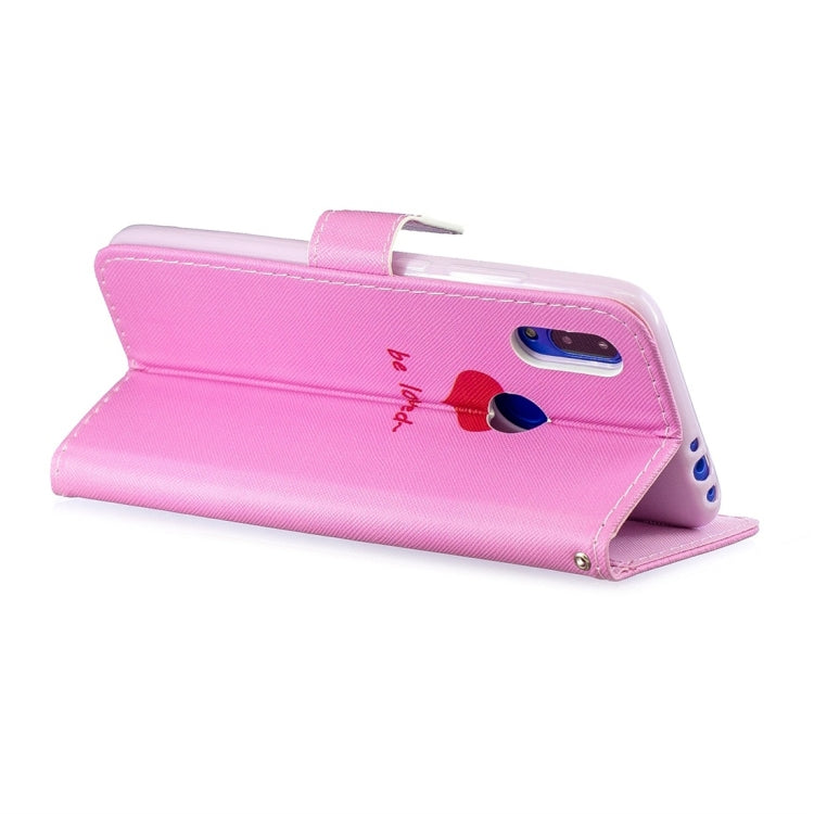 Heart Pattern Horizontal Flip Leather Case for Xiaomi Redmi 7, with Holder & Card Slots & Wallet