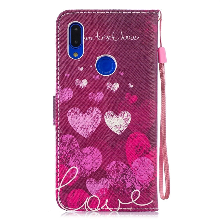 Letter Heart Pattern Horizontal Flip Leather Case for Xiaomi Redmi 7, with Holder & Card Slots & Wallet