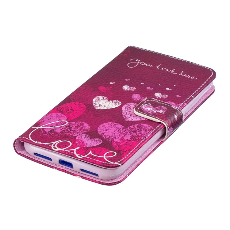 Letter Heart Pattern Horizontal Flip Leather Case for Xiaomi Redmi 7, with Holder & Card Slots & Wallet