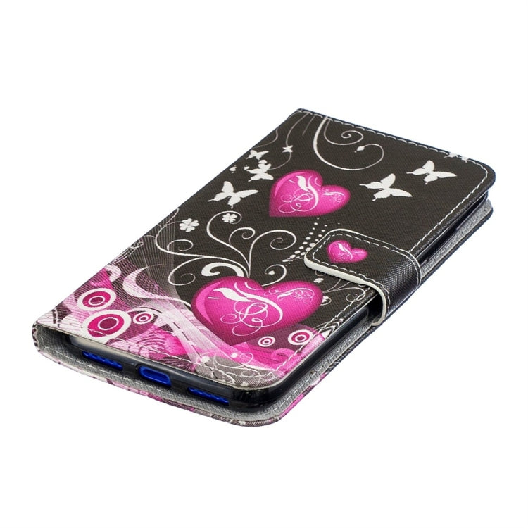 Little Peach Heart Pattern Horizontal Flip Leather Case for Xiaomi Redmi 7, with Holder & Card Slots & Wallet