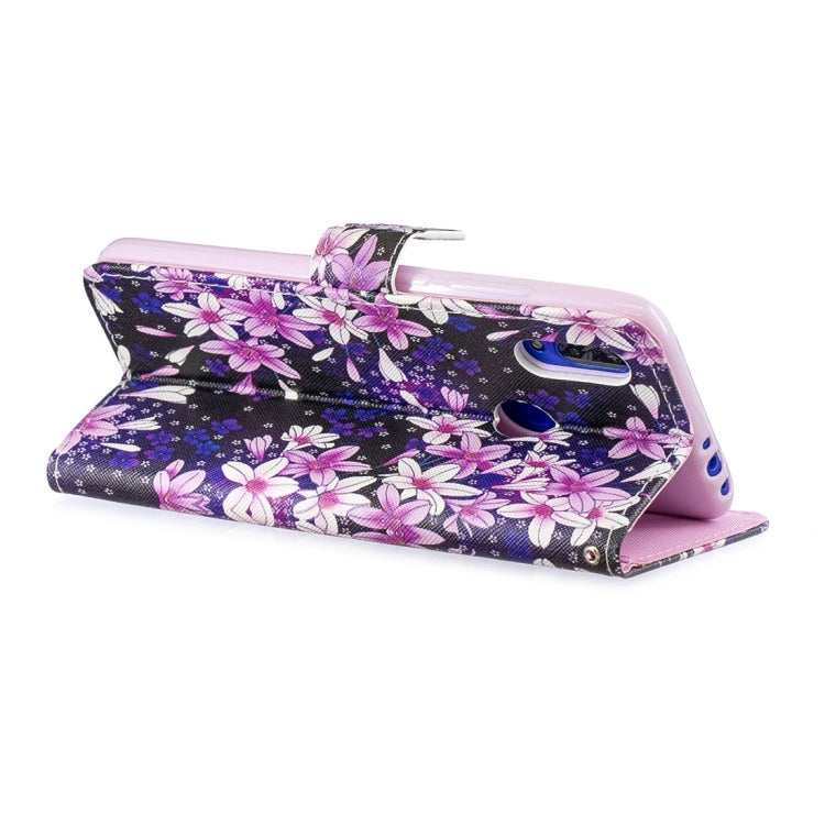 Lily Pattern Horizontal Flip Leather Case for Xiaomi Redmi 7, with Holder & Card Slots & Wallet