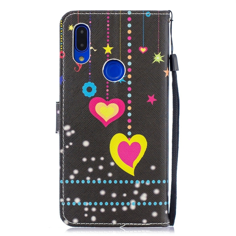 Colorful Heart Pattern Horizontal Flip Leather Case for Xiaomi Redmi 7, with Holder & Card Slots & Wallet
