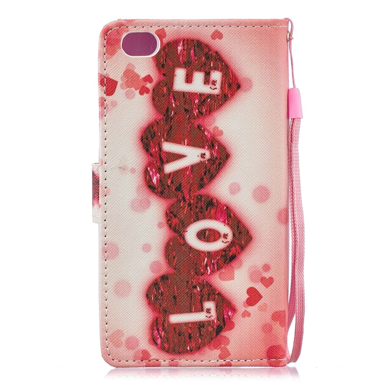 Love Pattern Horizontal Flip Leather Case for Xiaomi Redmi Go, with Holder & Card Slots & Wallet