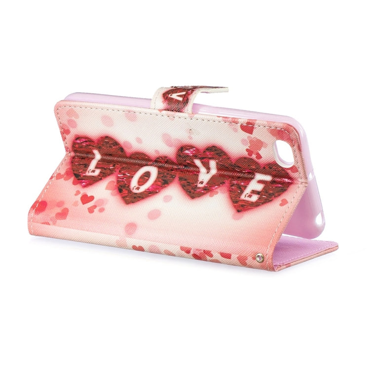 Love Pattern Horizontal Flip Leather Case for Xiaomi Redmi Go, with Holder & Card Slots & Wallet