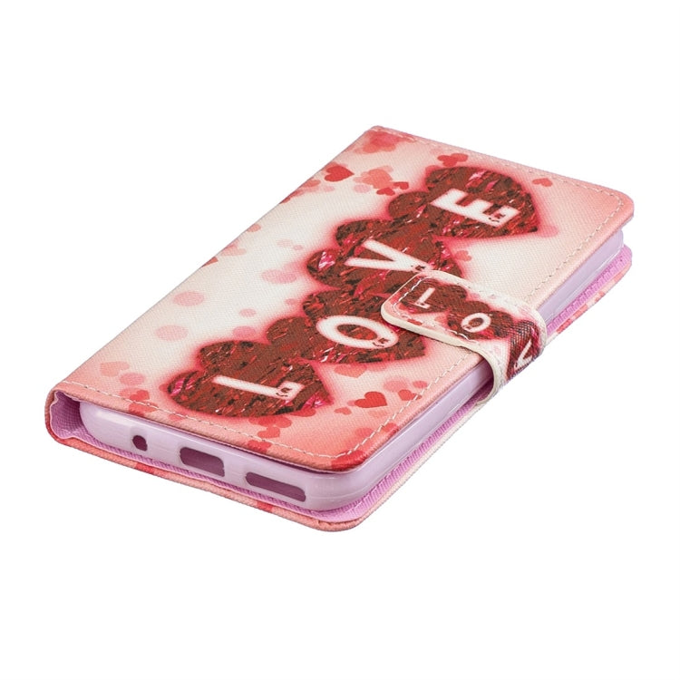 Love Pattern Horizontal Flip Leather Case for Xiaomi Redmi Go, with Holder & Card Slots & Wallet