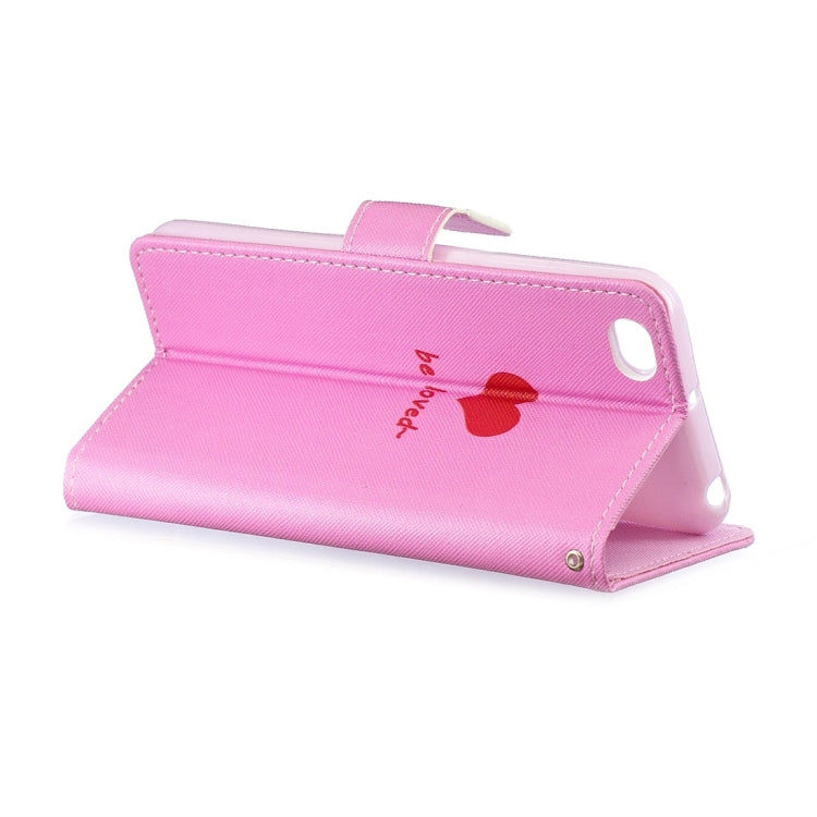 Heart Pattern Horizontal Flip Leather Case for Xiaomi Redmi Go, with Holder & Card Slots & Wallet