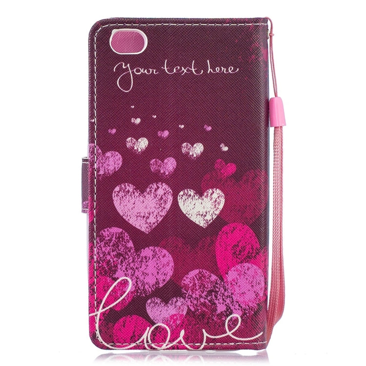 Letter Heart Pattern Horizontal Flip Leather Case for Xiaomi Redmi Go, with Holder & Card Slots & Wallet