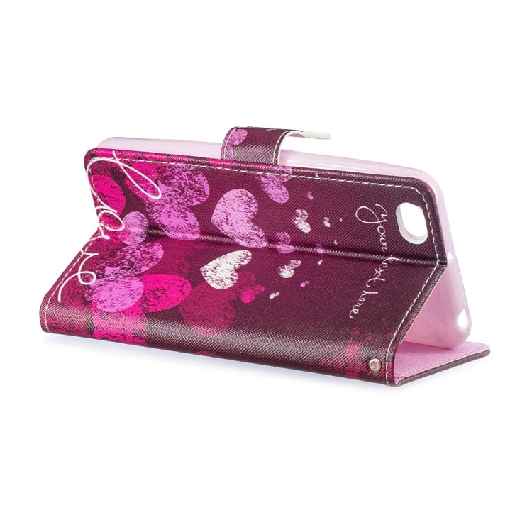 Letter Heart Pattern Horizontal Flip Leather Case for Xiaomi Redmi Go, with Holder & Card Slots & Wallet