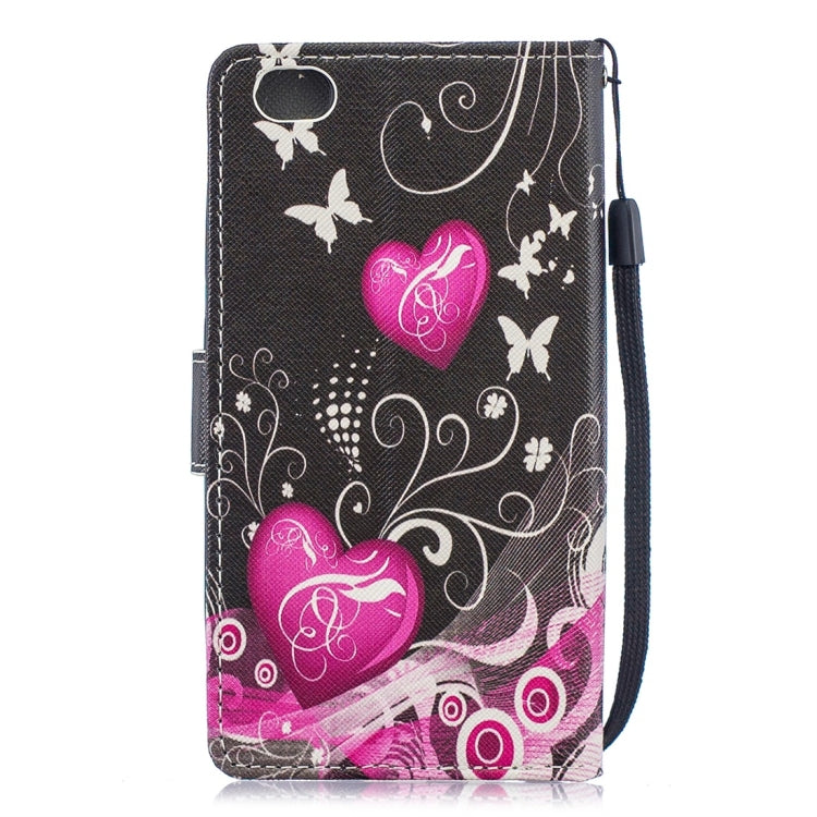 Little Peach Heart Pattern Horizontal Flip Leather Case for Xiaomi Redmi Go, with Holder & Card Slots & Wallet