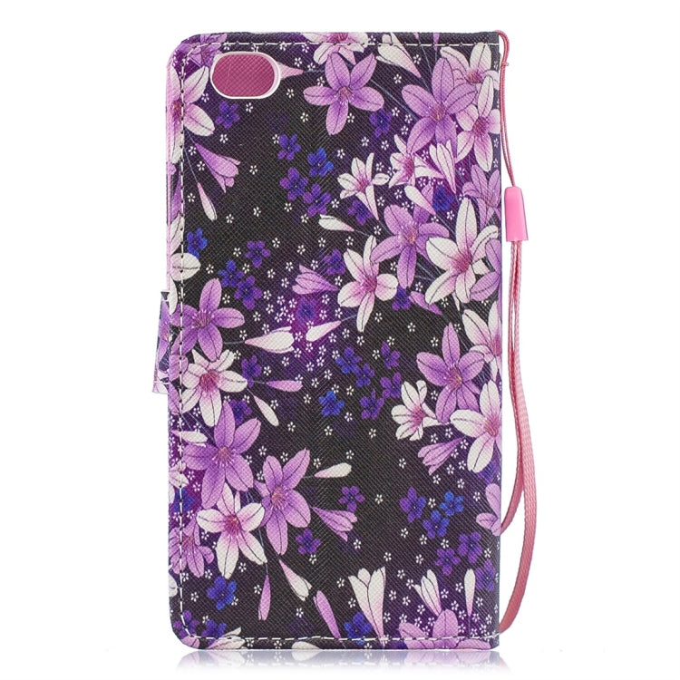 Lily Pattern Horizontal Flip Leather Case for Xiaomi Redmi Go, with Holder & Card Slots & Wallet