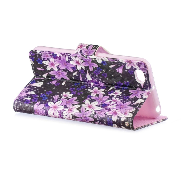 Lily Pattern Horizontal Flip Leather Case for Xiaomi Redmi Go, with Holder & Card Slots & Wallet