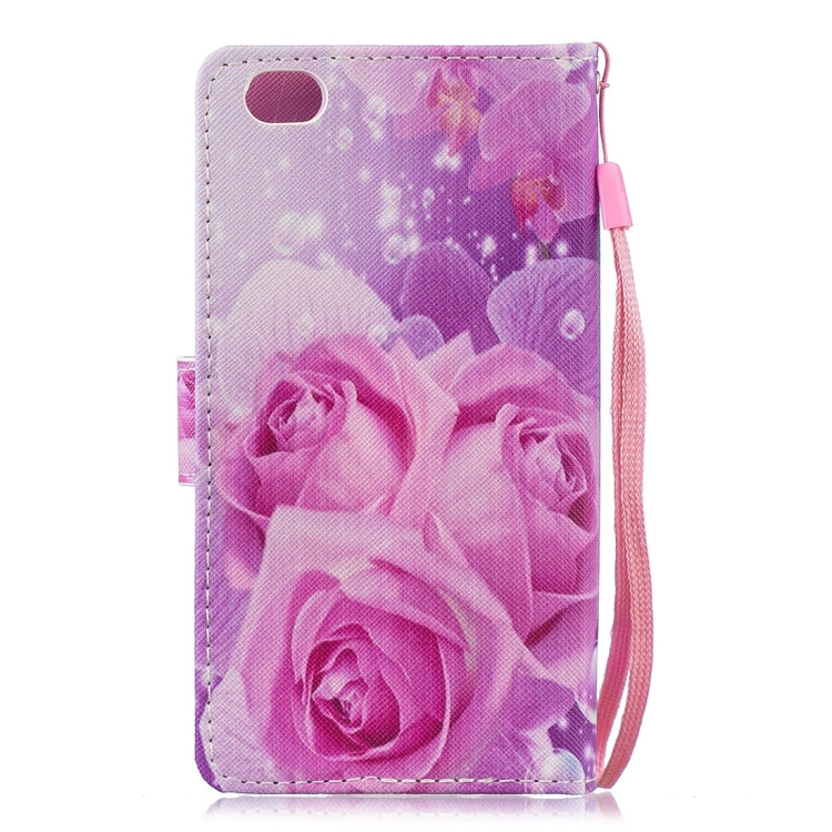 Rose Pattern Horizontal Flip Leather Case for Xiaomi Redmi Go, with Holder & Card Slots & Wallet