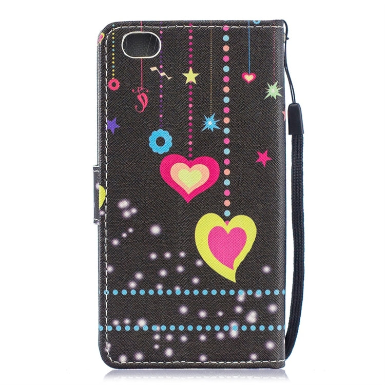 Colorful Heart Pattern Horizontal Flip Leather Case for Xiaomi Redmi Go, with Holder & Card Slots & Wallet