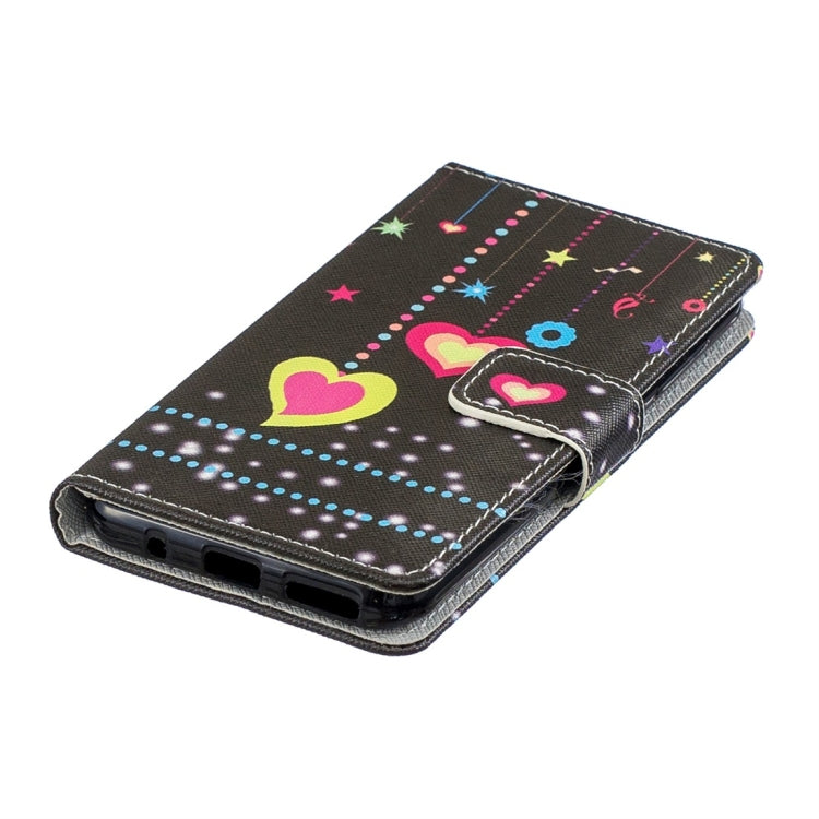 Colorful Heart Pattern Horizontal Flip Leather Case for Xiaomi Redmi Go, with Holder & Card Slots & Wallet