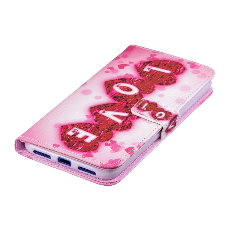 Love Pattern Horizontal Flip Leather Case for Xiaomi Redmi Note 7, with Holder & Card Slots & Wallet