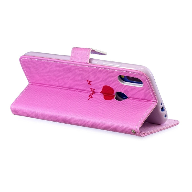 Heart Pattern Horizontal Flip Leather Case for Xiaomi Redmi Note 7, with Holder & Card Slots & Wallet