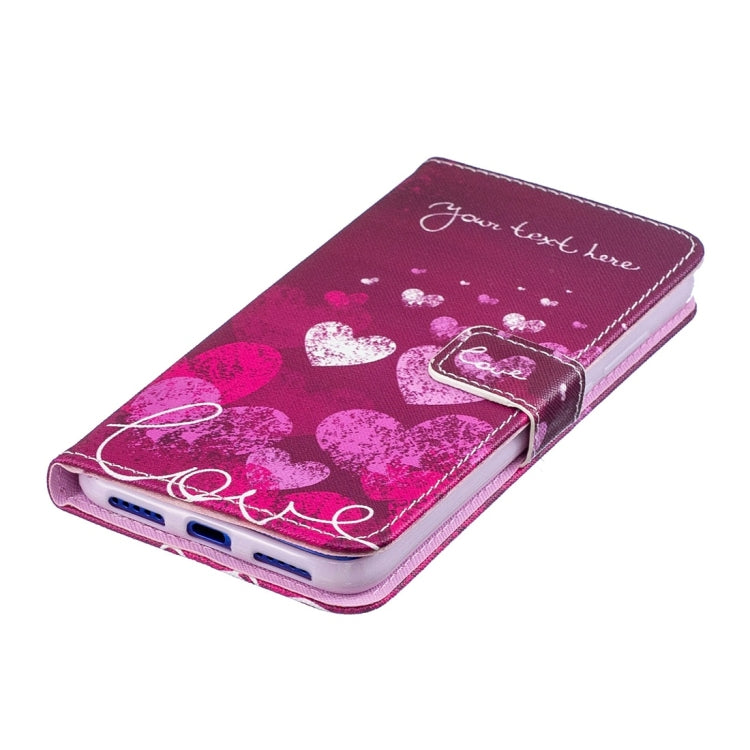 Letter Heart Pattern Horizontal Flip Leather Case for Xiaomi Redmi Note 7, with Holder & Card Slots & Wallet