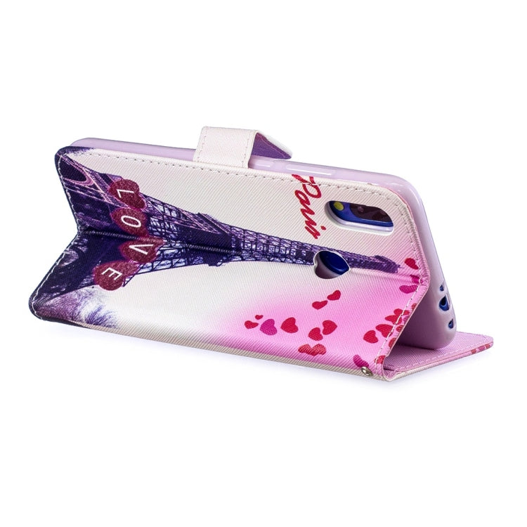 Love Towel Pattern Horizontal Flip Leather Case for Xiaomi Redmi Note 7, with Holder & Card Slots & Wallet