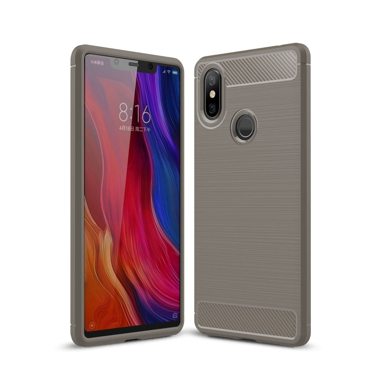 Brushed Texture Carbon Fiber Shockproof TPU Case for Xiaomi Mi 8 SE