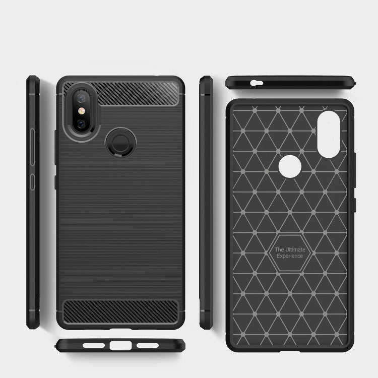 Brushed Texture Carbon Fiber Shockproof TPU Case for Xiaomi Mi 8 SE